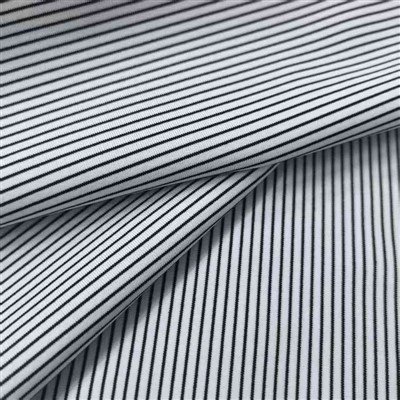 Jérsei único listrado horizontal de spandex de poliéster maçante